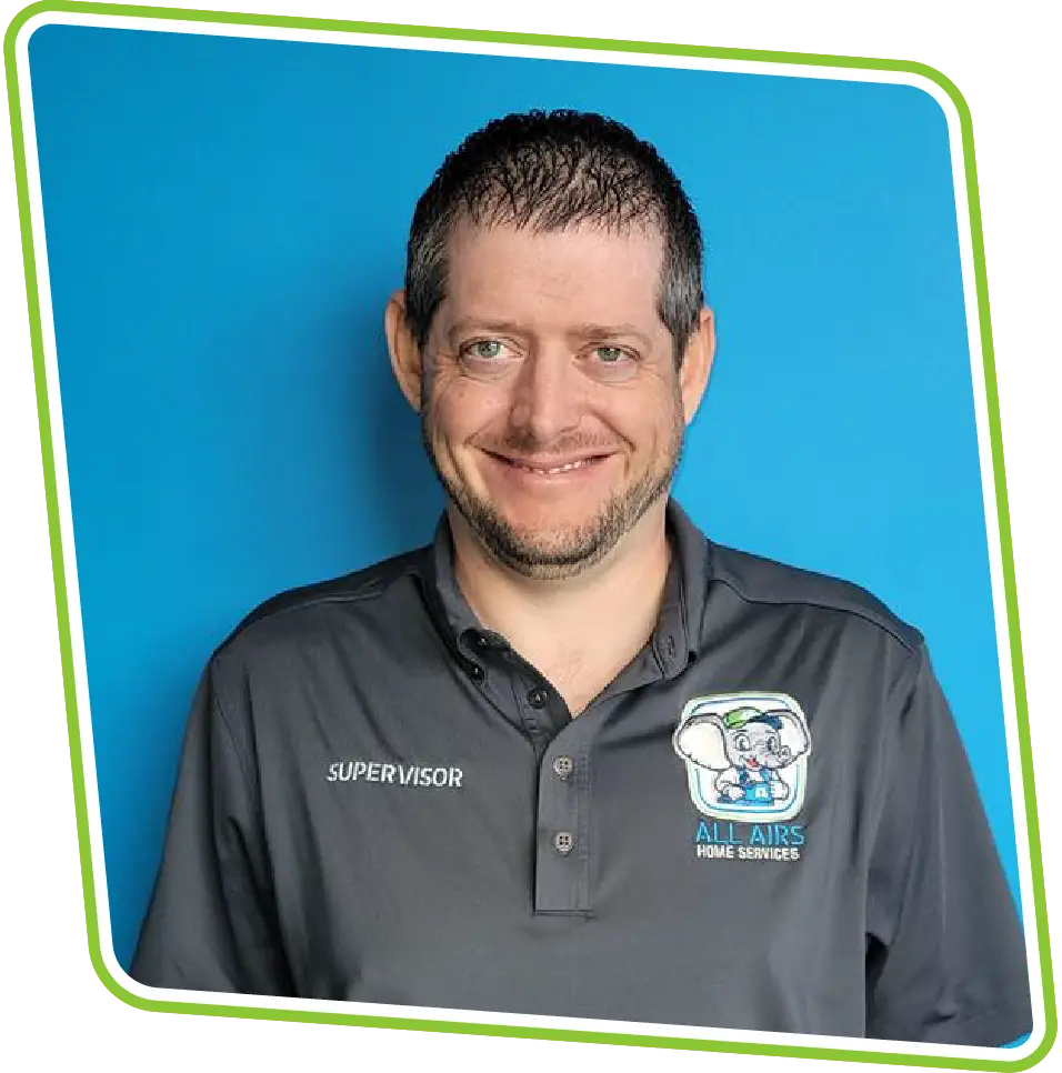 Professional HVAC contractor from All Airs performing heating system maintenance