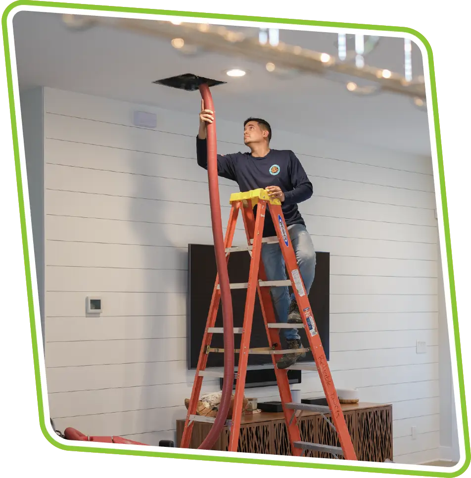 All Airs Home Services technician repairing residential air conditioning unit