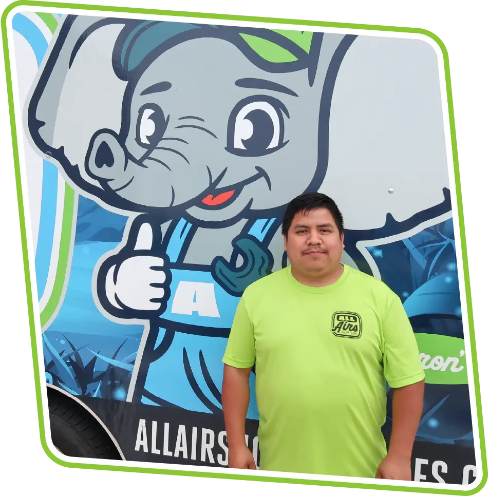 Skilled All Airs Home Services contractors with work van