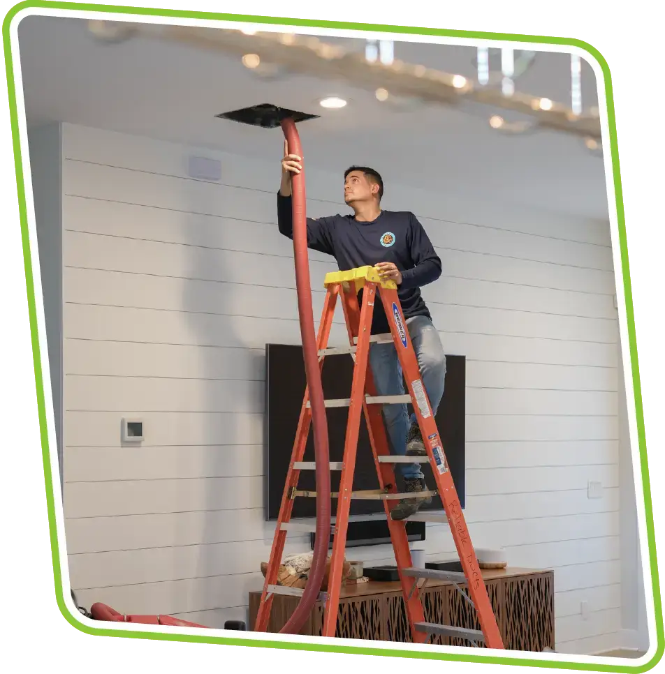 All Airs Home Services technician repairing residential air conditioning unit in Buckhead, GA..