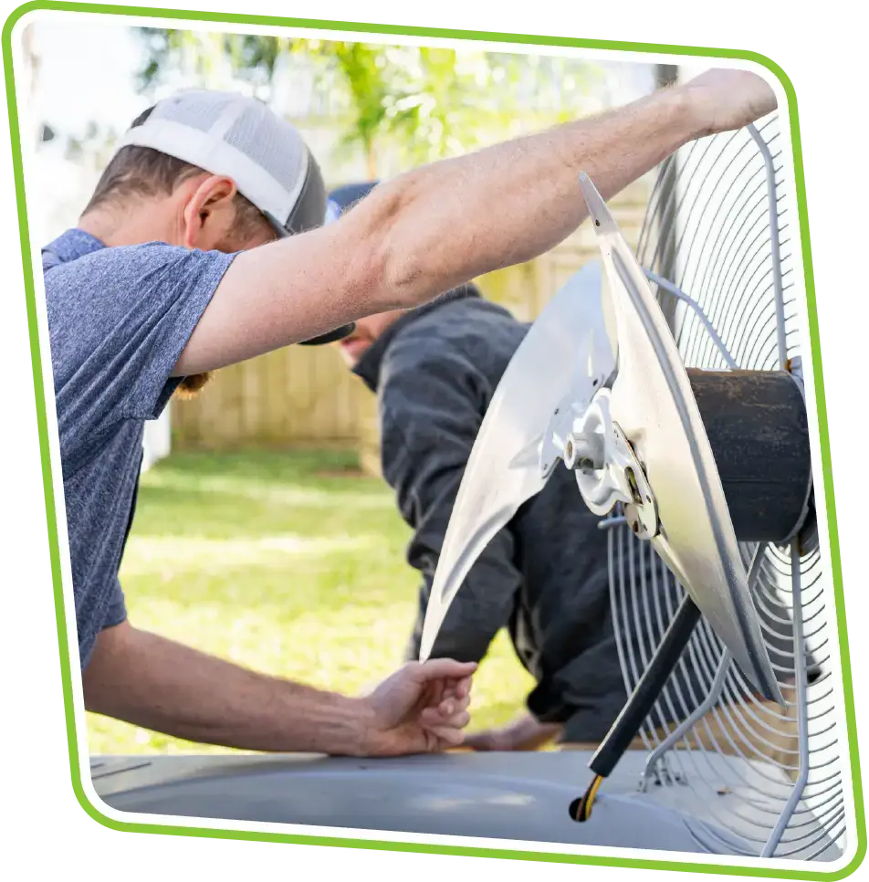 All Airs service technician servicing an HVAC system in Georgia.