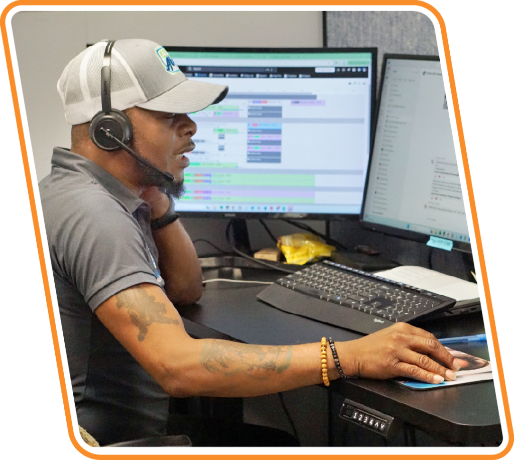 All Airs employee serves customers on the phone